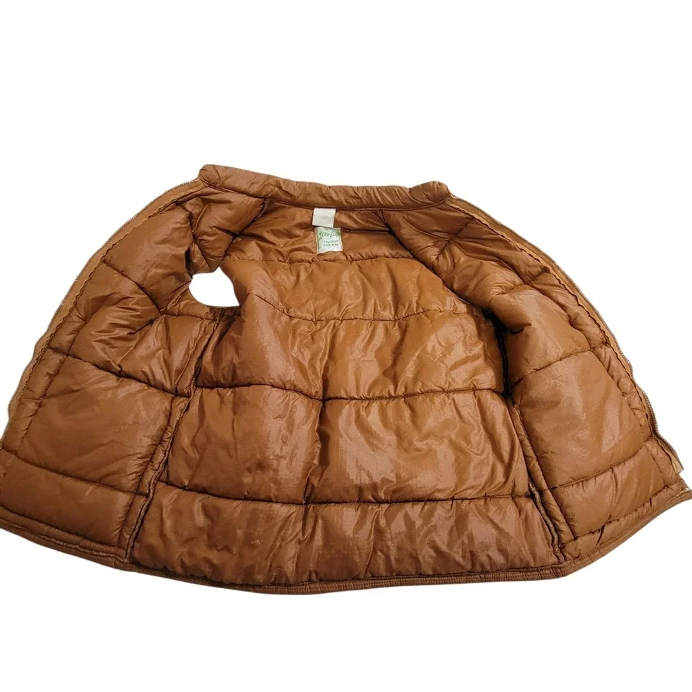 Walls Zero Zone Insulated Vest Mens Medium 38-40 Brown Zip Pockets Puffer VTG